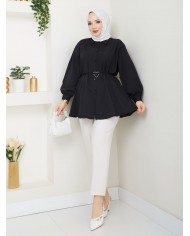 Kalp Tokalı Gömlek - Lacivert