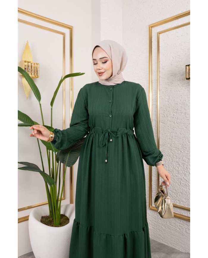 Börümcük Elbise - Zümrüt