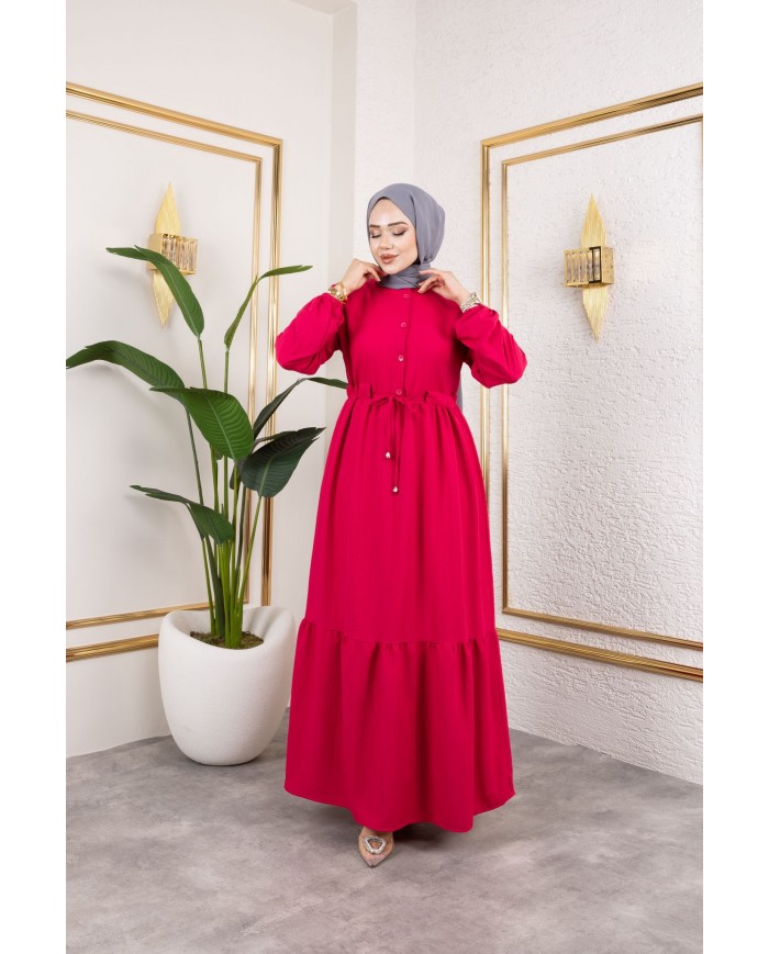 Börümcük Elbise - Nar Çiçeği