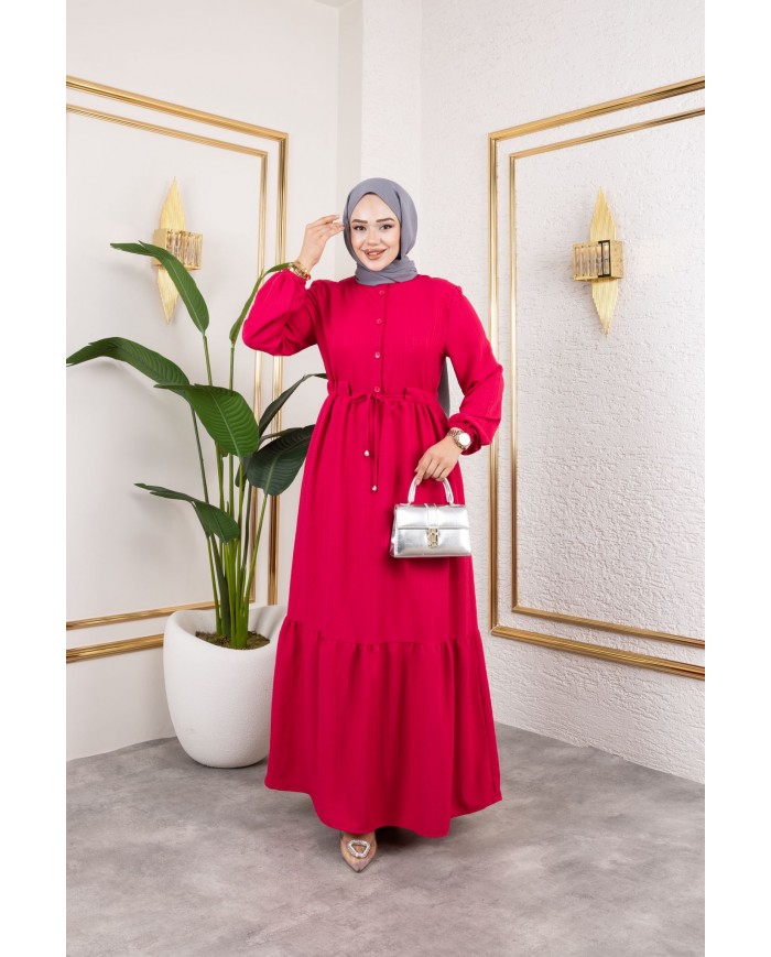 Börümcük Elbise - Nar Çiçeği