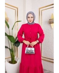 Börümcük Elbise - Nar Çiçeği