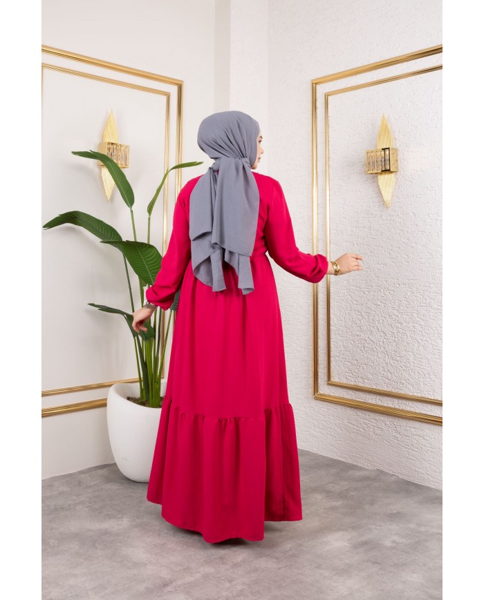 Börümcük Elbise - Nar Çiçeği