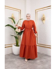 Börümcük Elbise - Kiremit