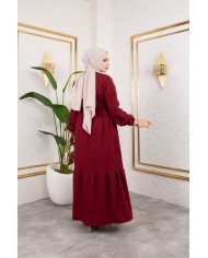 Börümcük Elbise - Bordo