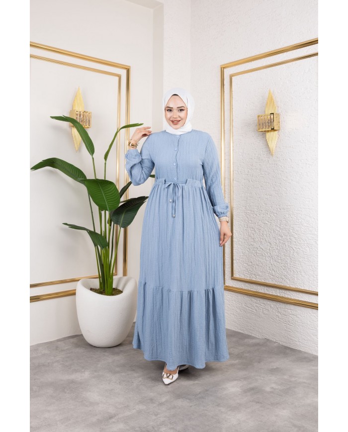 Börümcük Elbise - Buz  Mavisi