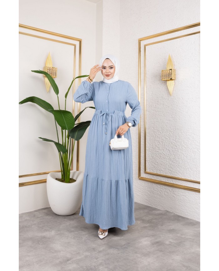 Börümcük Elbise - Buz  Mavisi