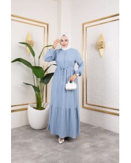 Börümcük Elbise - Buz  Mavisi