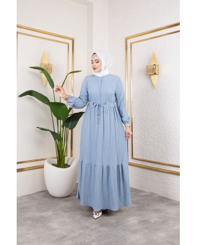 Börümcük Elbise - Buz  Mavisi