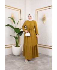 Börümcük Elbise - Yağ Yeşili