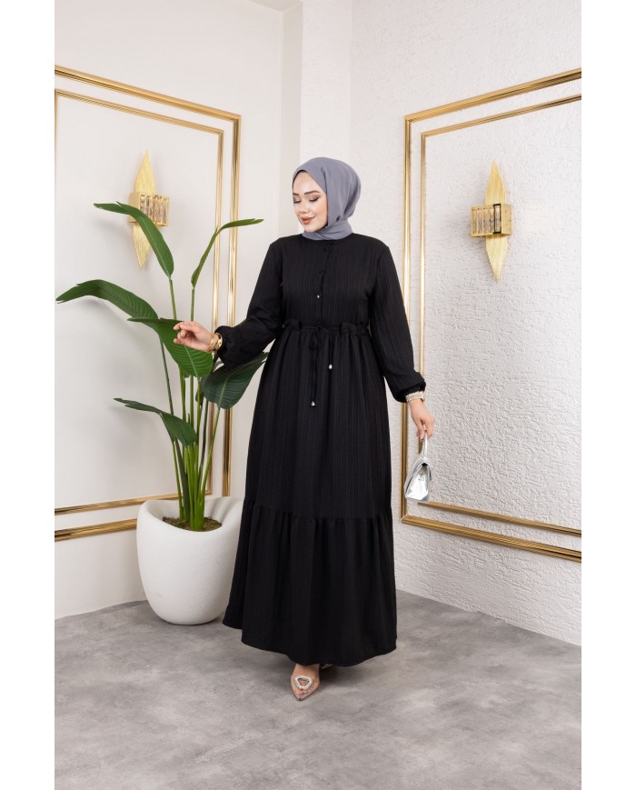 Börümcük Elbise - Siyah