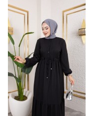 Börümcük Elbise - Siyah