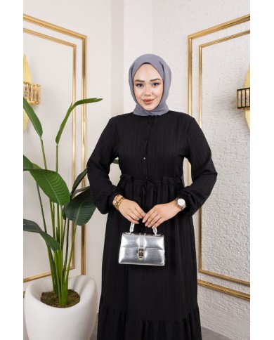 Börümcük Elbise - Siyah