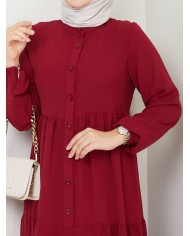 Kübra Elbise - Bordo