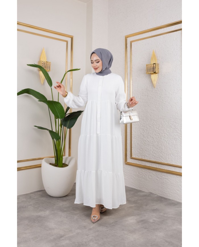 Kübra Elbise - Beyaz
