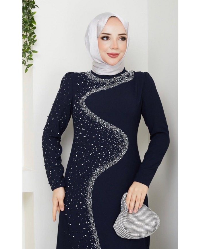 DİCLE ELBİSE - LACİVERT