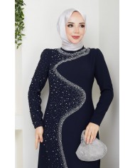 DİCLE ELBİSE - LACİVERT