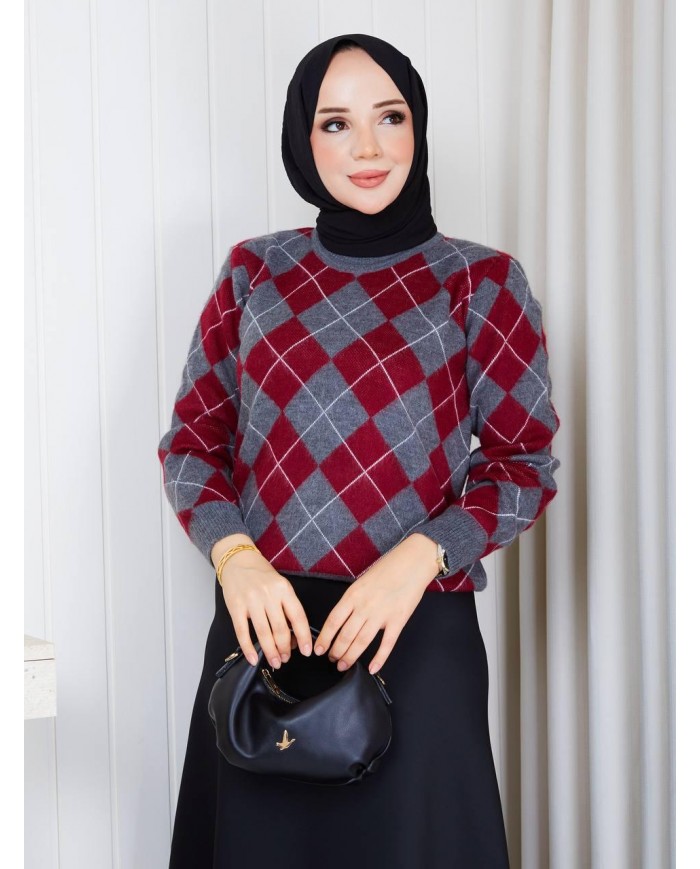 CEYDA TRİKO İKİLİ TAKIM- BORDO